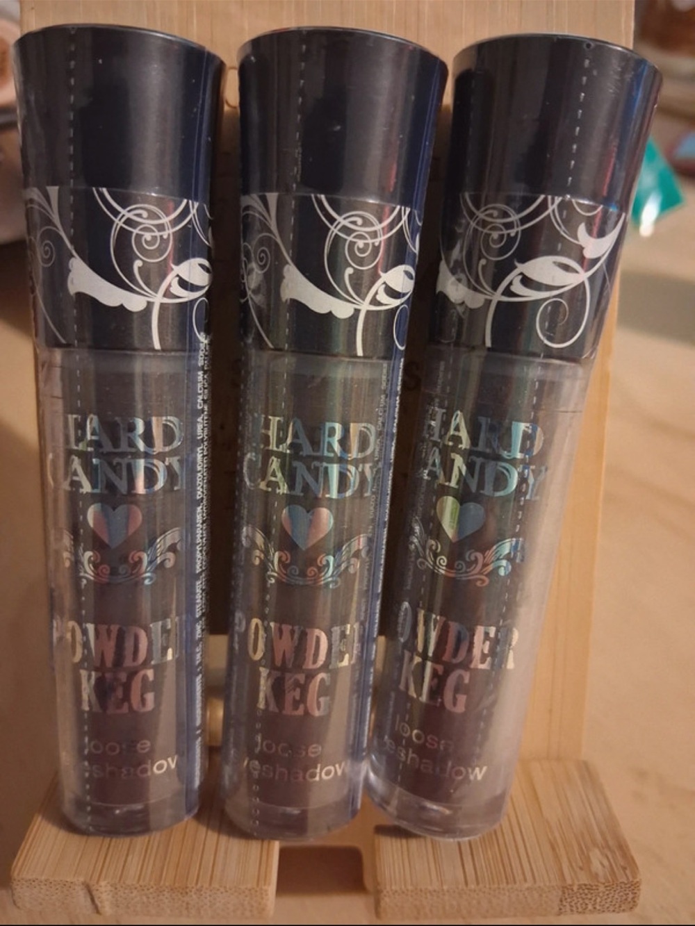 Hard Candy Powder Keg Loose Eyeshadow Trio - Iridescent Black Holographic